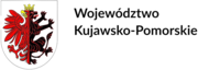 Z lewej strony herb województwa kujawsko-pomorskiego, obok napis Województwo kujawsko-pomorski